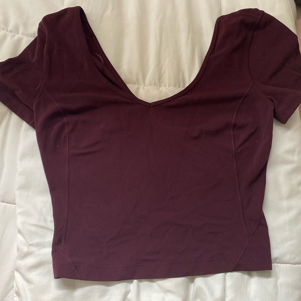 Lululemon Align Tee in Maroon 🩷
